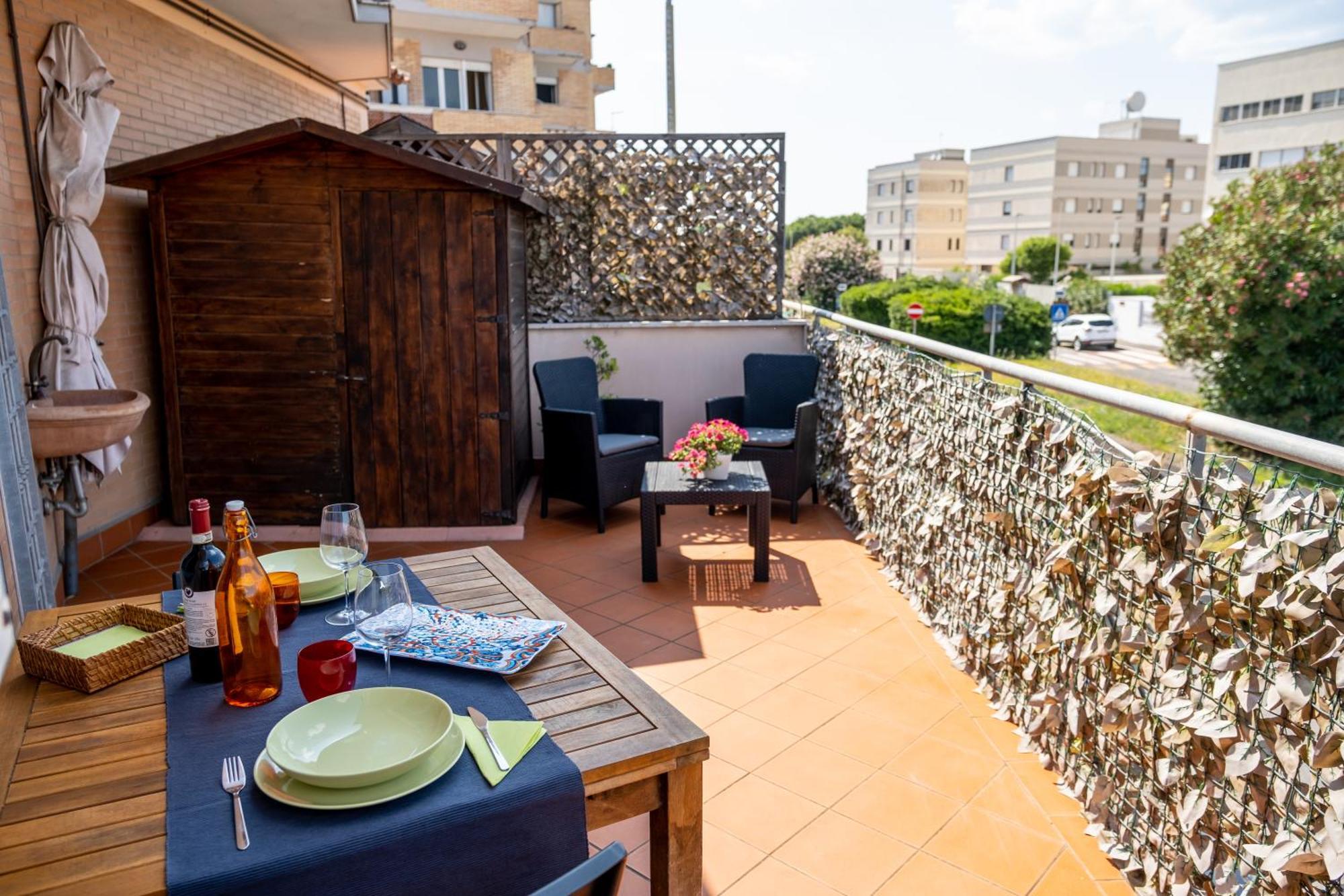 Fiumicino Business&Vacation Apt Wifi Bagian luar foto